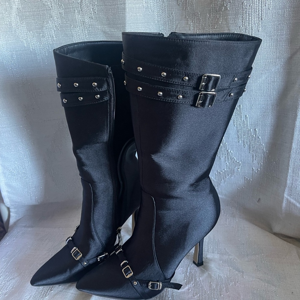 Satin boots